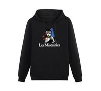 TPGHNVENT Lesn Les Miserables Broadway Musical Film Novel Hoodies Long Sleeve Pullover Loose Hoody Men Sweatershirt Black XXL
