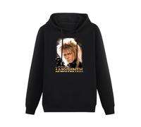 TPGHNVENT Men Long Sleeve Printed Hoodies Labyrinth Jareth Face Photo Jim Henson Movie Hoody Sweatershirt Black S