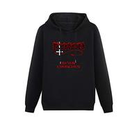 TPGHNVENT Men Long Sleeve Printed Hoodies Possessed Seven Churches Black Death Metal Hoody Sweatershirt Black 3XL