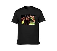 TPGHNVENT Men's Charlie and The Chocolate Factory Johnny Depp Cotton T Shirt Black S