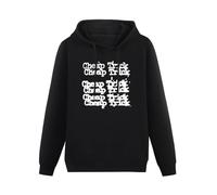 TPGHNVENT Men's Cheap Trick Repeat Long Sleeve Hooded Sweatshirt Hoodies with Drawstring Pockets Black L
