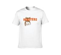 TPGHNVENT Men's Hooters Funny Stag Do Hen Doo Owl Bachelor Boobs Cotton T Shirt White S