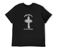 TPGHNVENT Men's Jesus Love You But I Don't Go Fuck Yourself T-Shirts Black 3XL