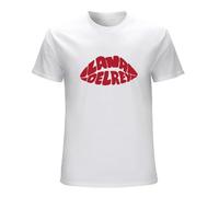 TPGHNVENT Men's Lana Lips Del Rey T-Shirts White L