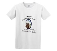 TPGHNVENT Men's Li'L Sebastian Parks & Recreation Cotton T Shirt White M
