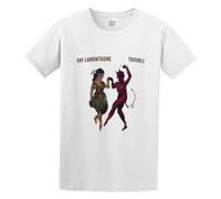 TPGHNVENT Men's Ray Lamontagne Trouble Cotton T Shirt White L