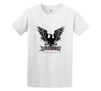 TPGHNVENT Men's Suiyueguanscoop Necks Alter Bridge Blackbird Logo Pattern Cotton T Shirt White S