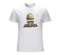 TPGHNVENT Men's Tianchuang Mens Dawn of The Dead Distressed Zombie Head Romero Movie Outdoor Graphic T-Shirts White L