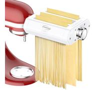 TPGSING Accessoire Machine à Pâtes pour KitchenAid Stand Mixer, Rouleau et Coupe-pâtes 3 en 1 pour KitchenAid, épaisseur de Pâtisserie Réglable, Accessoires pour Coupe-spaghetti Fettuccine