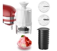 TPGSING Accessoires de Rasoir à Glace pour KitchenAid Robot pâtissier, avec 8 Moules à Glace, Machine à Cône de Neige pour KitchenAid Accessoires Avec des Lames Fines et Grossières Remplaçables.