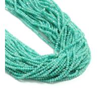 TPIONEER Brin de Perles de Pierre Naturelle facettées de 2/3/4 mm 15 Pouces, Perles d'espacement Rondes en Jaspe Rouge, Pierre de Soleil et Aigue-Marine pour la création de Bracelets et Colliers.