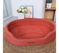 TPIONEER Niche pour Chien en Tissu Oxford Ovale pour Chien Quatre Saisons, Matelas Universel de Grande Valeur pour Chien Shiba Inu, litière pour Chat