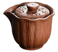 TPIONEER Théière en Argile Violette Authentique de 200 ML Gaiwan, Service à thé Portable Anti-Chaud, Filtre Fait à la Main, infuseur à thé de beauté, Cadeaux de cérémonie du thé personnalisés