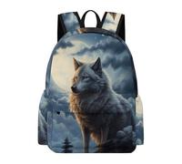 TPISLI Beau Sac À Dos D'école De Loup Pour Des Garçons Filles Enfants Sac Animal Loup Cartable Loup De Voyage Primaire Adolescent Bookbag Pour La Saison Scolaire