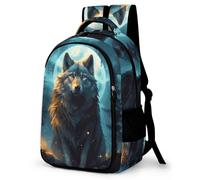 TPISLI Cartabl 8-10 Ans Fille Sac Dos Ecole Primaire Animal Loup Sac Ados Loups Print Garçon
