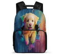 TPISLI Cartable 3D Motif Chien pour Garçon Fille 5-10 Ans Cartable Animal Chiot École Primaire School Bag, Poches Latérales Léger Durable Cadeau Anniversaire