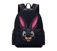 TPISLI Cartable Amusant Lapin pour Garçons et Filles 10-14 Ans Sac d'École Motif Lapin CE1 CE2 CM1 Sac à Dos Léger Durable pour Voyage Randonnée Loisirs, Backpack Usage Quotidien et Sorties