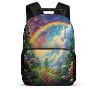 TPISLI Cartable Arc-en-ciel Enfants 8-12 Ans Sac Scolaire Beautiful Scenery pour Filles Garçons CP CE1 Daypack, Poignée Solide Dos Rembourré Cadeau Anniversaire