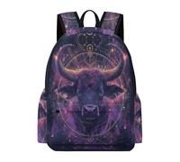 TPISLI Cartable Bison Buffle Filles Sac Scolaire Vache Taureau Garçons 9-15 Ans Collège Sac à Dos Léger Imperméable pour Voyage Cours et Cadeau d'Anniversaire Usage Quotidien