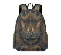 TPISLI Cartable Bouddha Garçon 8-12 Ans Sac Scolaire Bouddhisme Fille CM1 CM2 Sac à Dos Imperméable Grand pour Cours École et Cadeau d'Anniversaire Usage Quotidien Loisirs