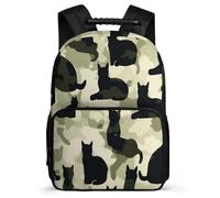 TPISLI Cartable Camouflage Chat Enfants 5-10 Ans Sac d'École Chaton Motif pour Filles Garçons CE2 CM1 School Bag, Dos Rembourré Léger Durable Voyage Quotidien