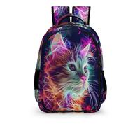 TPISLI CArtable Chat Fille Primaire Collège Élémentaire Sac À Dos Garçons Scolaire, Sacs Animal Chat Pour D'école Enfant Ado 8 9 10 11 12 13 14 15 16 17 18 Ans School Bags