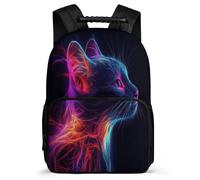 TPISLI Cartable Chat Motif Enfants 7-11 Ans Sac à Dos Chaton pour Garçons Filles École Primaire School Bag, Poignée Solide Détails en Feutre Promenade Randonnée