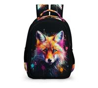 TPISLI Cartable Couleurful Renard Garcon Primaire, Grand Sac D'école En Animal Renard Pour Enfants De CE2 CM1 CM2, Imperméable Sac A Dos Primaire Garçon, 8-16 Ans