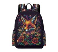 TPISLI Cartable Design Renard Filles et Garçons 12-15 Ans Sac Scolaire Animal Renard CM1 CM2 Léger Grand Format pour Cadeau du Nouvel An École Voyage et Loisirs Usage Quotidien
