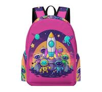 TPISLI Cartable Espace Fusée Enfant Garçon CP Sac d'École Extraterrestres Enfant Fille 8 Ans Sac Scolaire Léger Imperméable pour Loisirs Sorties et Usage Quotidien, School Bag