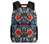 TPISLI Cartable Floral Imprimé Enfants 6-10 Ans Cartable Plante Fleurs pour Garçon Fille Cours Primaire Backpack, Tissu 1680D Poches Latérales Cadeau de Rentrée
