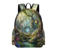 TPISLI Cartable Forêts Élèves CE1 Cartable Scolaire Imprimés de Paysages Garçon 10 Ans School Bag Grand Léger, Voyage Loisirs École Voyage Sorties Loisirs Promenade