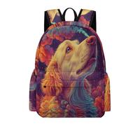 TPISLI Cartable Golden Retriever Chien Filles et Garçons 7 Ans Sac Scolaire Animal Chiot CP CE1 Grand Format Léger pour Cadeau d'Anniversaire Voyage Sorties et Loisirs Usage Quotidien