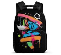TPISLI Cartable Graffiti Cours Primaire pour Garçons Filles Sac Scolaire Colourful Motif 6-11 Ans School Bag, Poignée Solide Tissu 1680D Promenade Randonnée