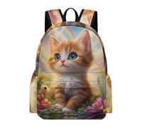 TPISLI Cartable Illustration Chat Garçons 6-10 Ans Sac à Dos École Adolescents, Sac à Dos Scolaire Design Chaton pour Filles De 3e à 7e artable Léger Enfants, Style 5., 42 x 30 x 15 cm