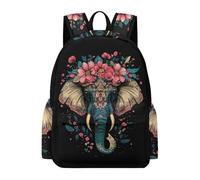 TPISLI Cartable Illustration Éléphant Fille Garçon 8-13 Ans Sac d'École Animal CE2 CM1 Léger Grand Format pour Cadeau du Nouvel An École Voyage Loisirs Usage Quotidien Rentrée Scolaire