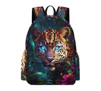 TPISLI Cartable Illustration Guépard Élèves 11-15 Ans Sac d'École Animal Adolescents 10-15 Ans School Bag Léger Durable Promenade Randonnée Sorties Loisirs École Voyage