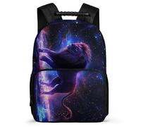 TPISLI Cartable Illustration Lion Garçons Filles Ce2 Cm1, Sac à Dos Design Animal Enfants Durable, Sac Scolaire, School Bag, Dos Rembourré, Poignée Solide, Loisirs Sorties