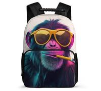 TPISLI Cartable Imprimé Drôle Orang-outan Garçons Cm1 Cm2, Sac à Dos Animal Enfants Durable, Sac Scolaire, Backpack, Promenade Randonnée, Usage Quotidien, Cadeau