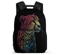 TPISLI Cartable Imprimé Guépard Garçons Filles Ce2 Cm1, Sac à Dos Léopard Animal Enfants Durable, Sac Scolaire, School Bag, Dos Rembourré, Poignée Solide, Loisirs Sorties