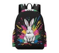 TPISLI Cartable Lapin Fille Garçon 8-13 Ans Sac d'École Design Animal Lapin CE2 CM1 Léger Grand Format pour Cadeau du Nouvel An École Voyage Loisirs Usage Quotidien Rentrée Scolaire