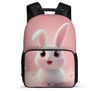 TPISLI Cartable Lapin pour Fille Garçon 5-10 Ans Sac d'École Animal Lapin École Primaire Backpack, Détails en Feutre Léger Durable Loisirs Sorties