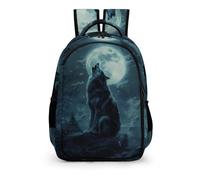 TPISLI CArtable Le Loup Loup Fille Primaire Collège Élémentaire Sac À Dos Garçons Scolaire, Sacs Animal Le Loup Pour D'école Enfant Ado 8 9 10 11 12 13 14 15 16 17 18 Ans School Bags