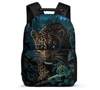 TPISLI Cartable Léopard Enfants 6-10 Ans Sac Scolaire Animal Cheetah pour Filles Garçons CP CE1 School Bag, Détails en Feutre Léger Durable Voyage Quotidien