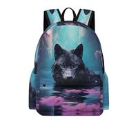 TPISLI Cartable Loup Filles Primaire Sac À Dos Pour Enfants Sac D'école Animal Loup Grande Capacité Garçon Sac École Fille Cartable Pour Quotidien Et Voyage De 7 À 16 Ans