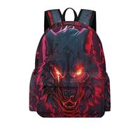 TPISLI Cartable Loup Garcon Primaire, Grand Sac D'école En Animal Loup Pour Enfants De CE2 CM1 CM2, Sac A Dos Primaire Garçon, 8-16 Ans