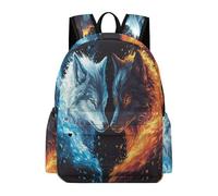 TPISLI Cartable Loup Garcon Primaire, Grand Sac D'école En Animal Loup Pour Enfants De CE2 CM1 CM2, Sac A Dos Primaire Garçon, 8-16 Ans