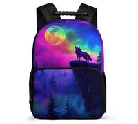 TPISLI Cartable Loup Garçons Cours Primaire, Sac à Dos Animal Loup Enfants Durable, Sac Scolaire, Backpack, Promenade Randonnée, Usage Quotidien, Cadeau