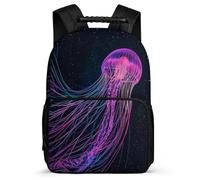 TPISLI Cartable Méduse Motif pour Garçon Fille 5-10 Ans Cartable Vie Marine École Primaire School Bag, Poches Latérales Léger Durable Cadeau Anniversaire