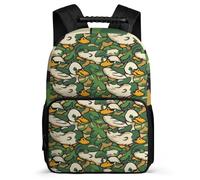 TPISLI Cartable Mignon Canard Enfants 7-12 Ans Sac d'École Camouflage Thème pour Garçon Fille CM1 CM2 Daypack, Léger Durable Détails en Feutre Loisirs Sorties
